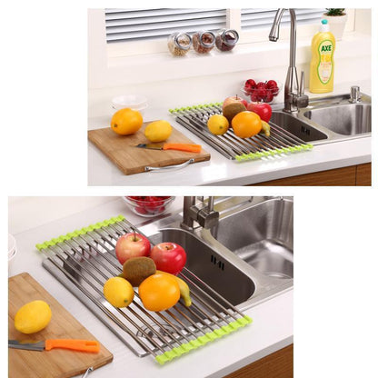 Rynx | Stainless Steel Roll Up Dish Drainer, Collapsible
