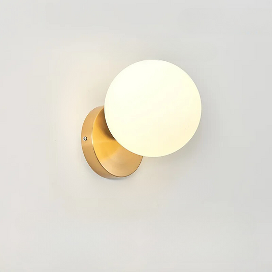 Rynx | GoldLicht - Modern Golden Wall Lamp With Glass Sphere