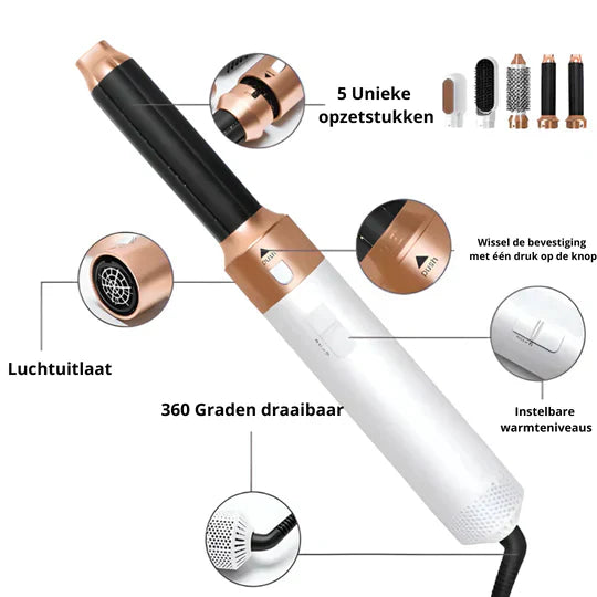 RYNX | Curlpro | 5-In-1 Hair Styling Tool