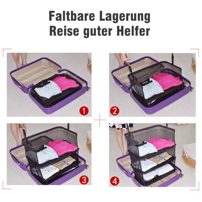 Rynx | 3-Layers Foldable Shelf Bag Multifunctional Thick Hook Travel Wardrobe Bag Storage Shelves