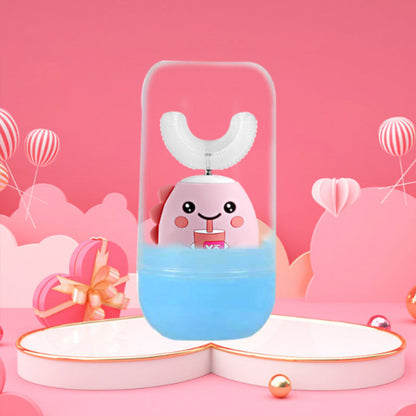 Rynx | 360 Degree Electric U-Shaped Toothbrush Pink+Dust Protection