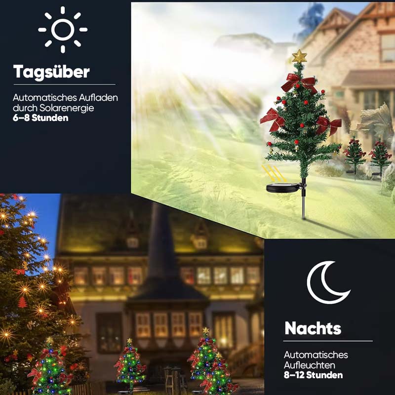 Rynx | Solar-powered, waterproof Christmas tree decorative lights for outdoor use