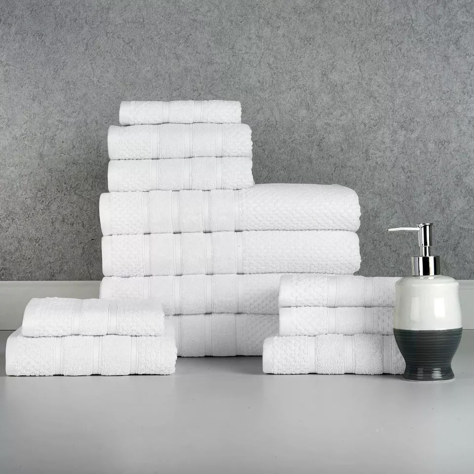 Rynx | 12-piece: Bibb Home Egyptian Cotton Towel Set