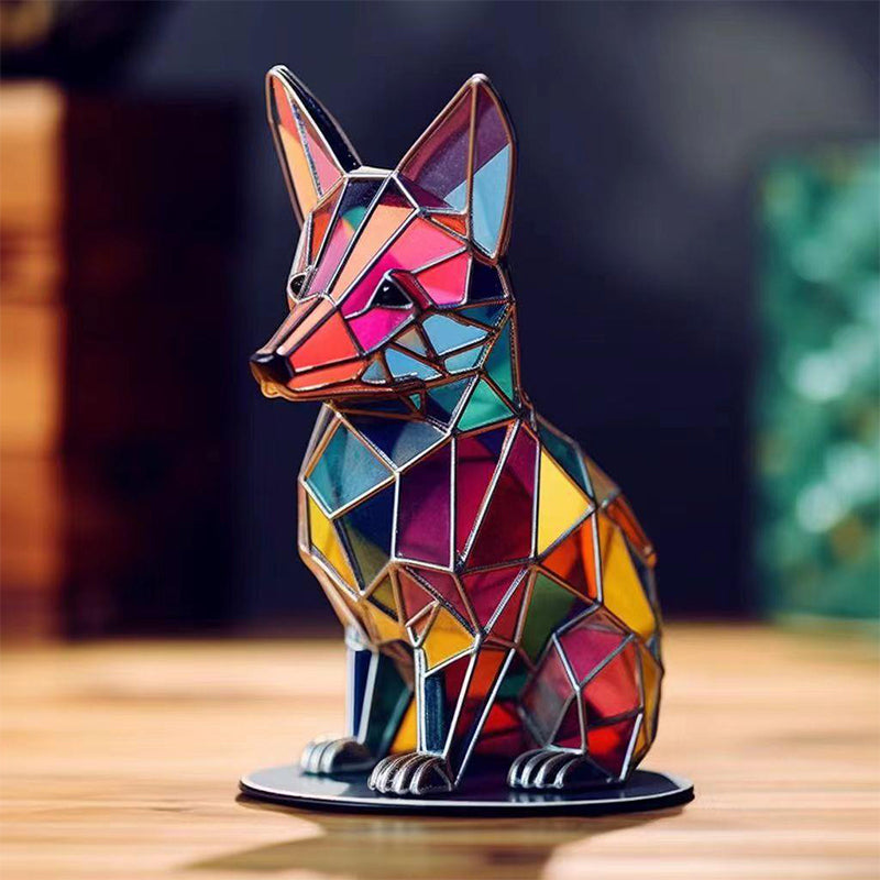 Rynx | Wildlife Art With Base Wildlife Desk Decorations Fox