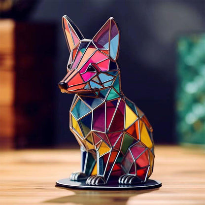 Rynx | Wildlife Art With Base Wildlife Desk Decorations Fox