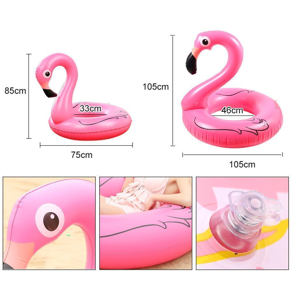 Rynx | FloatEase Flamingo Pool Swim Ring | Inflatable XXL Swim Tire | Summer Pool Toy | Party Decor