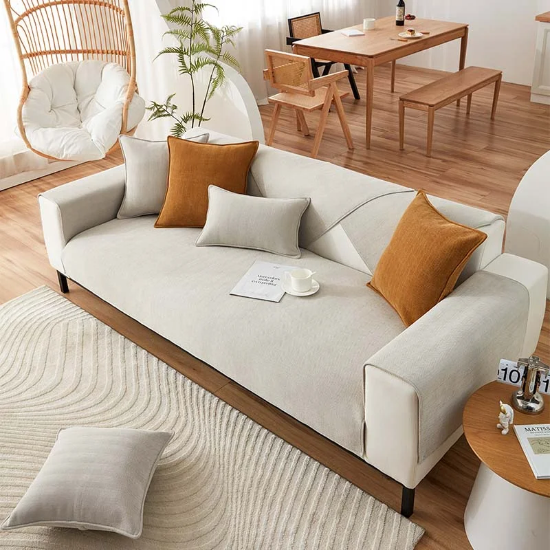 Rynx | Herringbone Chenille Fabric Furniture Protector Sofa Cover