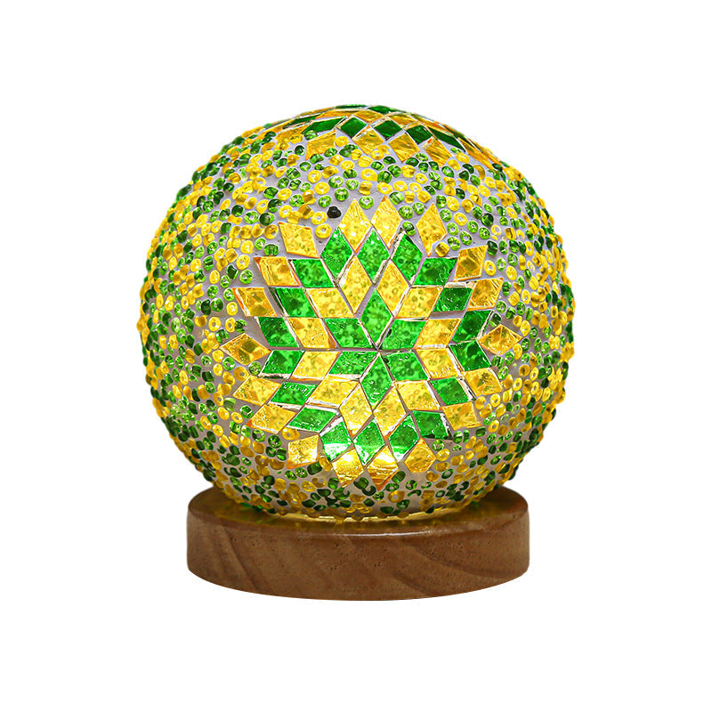 Rynx | Luminara - Spherical LED Dimmable Glass Baroque Table Lamp Mosaic 3.9"