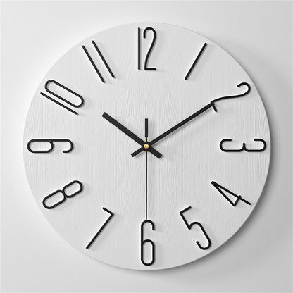 RYNX | Glowtech – Modern Plastic Wall Clock White-Black