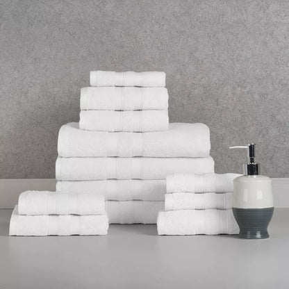 Rynx | 12-piece: Bibb Home Egyptian Cotton Towel Set