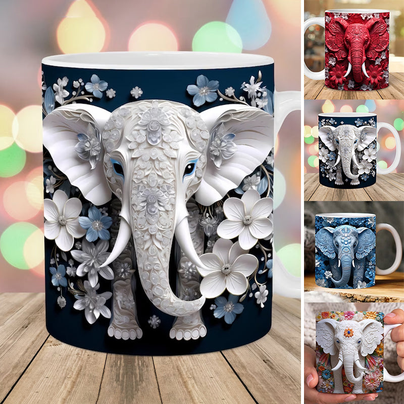 Rynx | 3d Elephant Flower Mug
