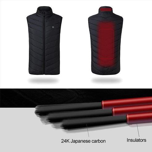 Close-up of the heated vest fabric