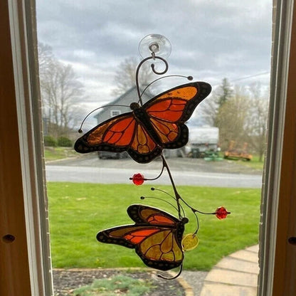 Rynx | Stained Glass Window Decoration Monarch Butterfly