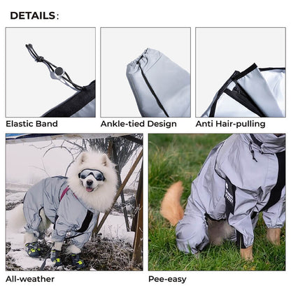 RYNX | Reflective All-Weather Waterproof Cool Dog Accessory Raincoat