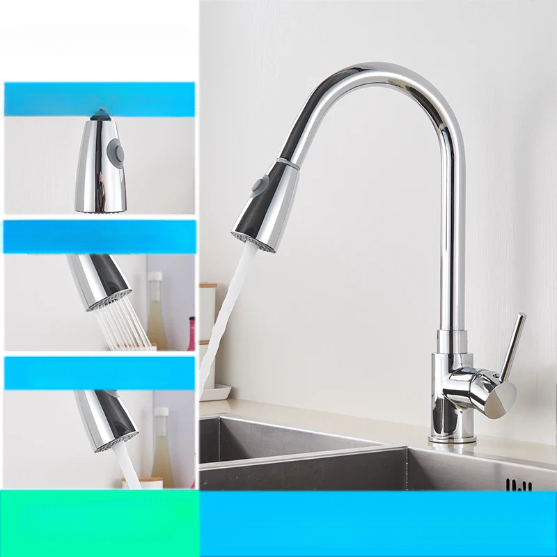 Rynx | AquaFlex – Flexible Kitchen Faucet with Pull-out Spray Head