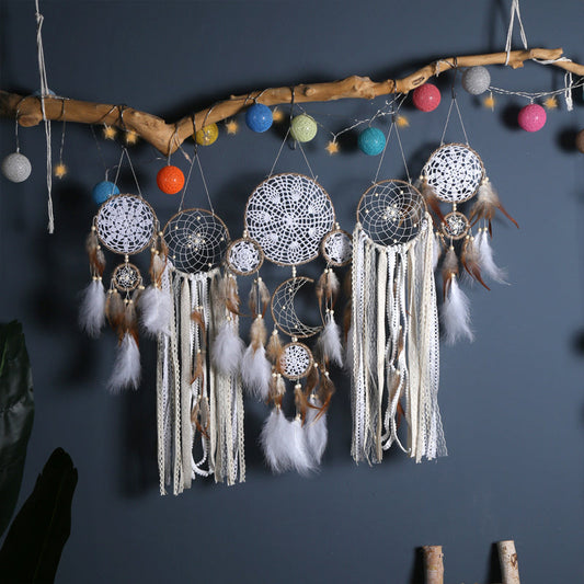 Rynx | Dreamcatcher Moon And Stars Hanging Over The Bed (5 Pieces)