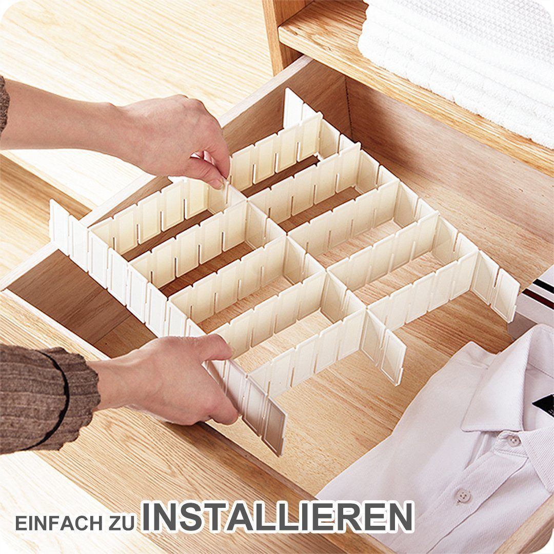 Rynx | Bequee® Multifunctional Drawer Dividers Plastic 4 Color