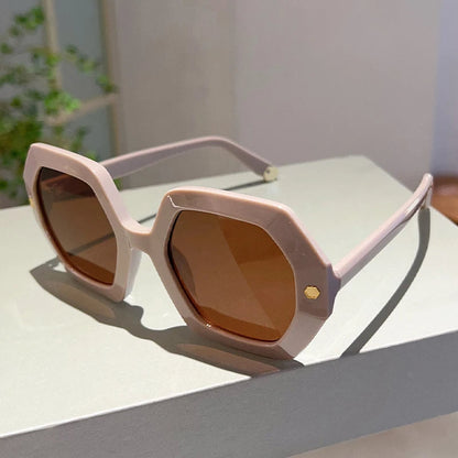 RYNX | Trendy Oversized Sunglasses for Women Pink Brown