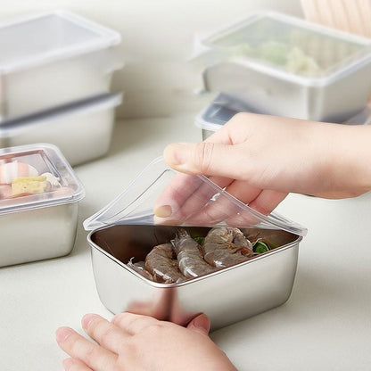 Rynx | Stainless steel square plate (with lid)