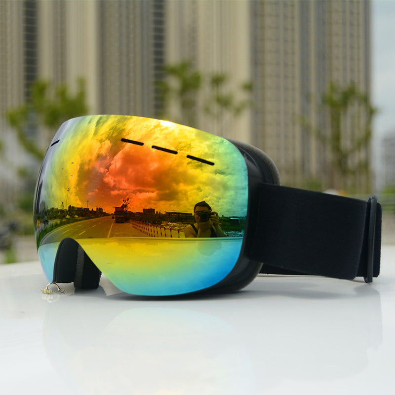 RYNX | Ski Goggles Black frame red lens