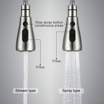 Rynx | 2 Beam Shower Head Matt Shower with Stop Button Replacement Fitting Replacement Hand Shower