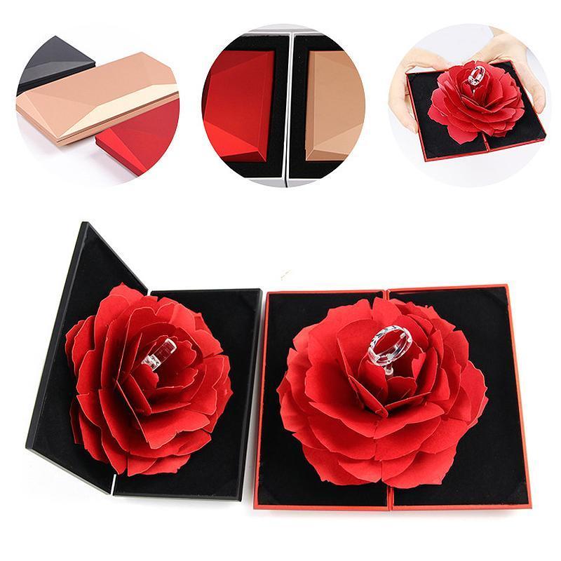 Rynx | 3D Pop Up Rose Ring Box