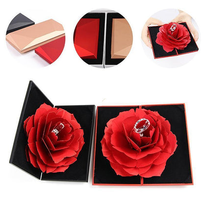 Rynx | 3D Pop Up Rose Ring Box