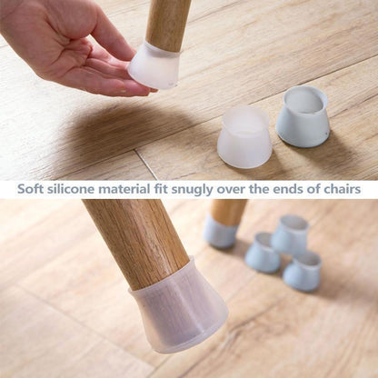 Rynx | Upgraded Furniture Silicone Protection Covers Chair Leg Sleeves with Felt