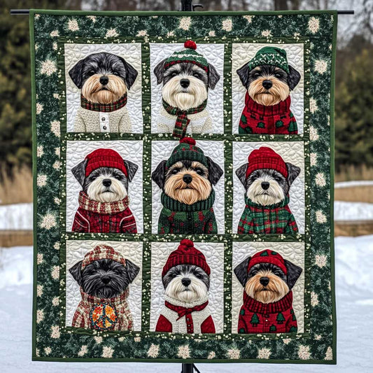 Rynx | Miniature Schnauzer Christmas Joy Quilt