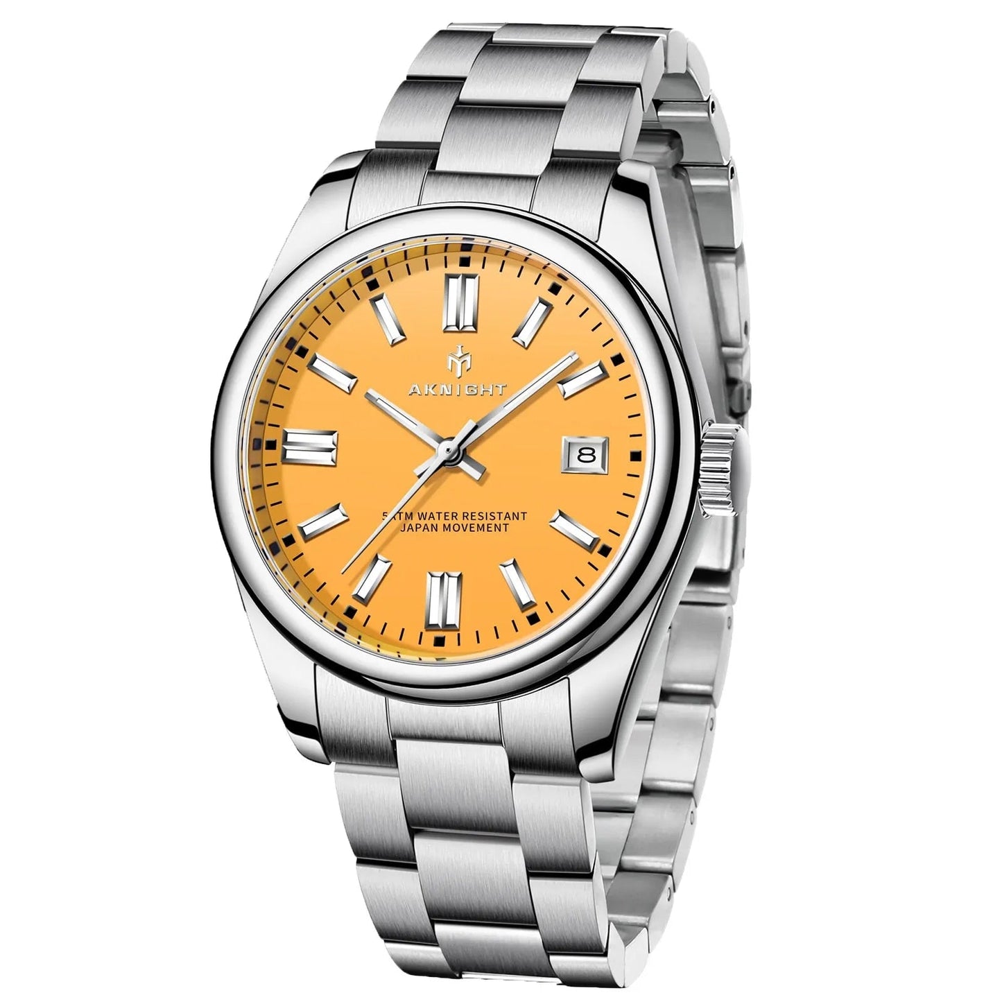 Rynx | Men's luxury analog quartz chronograph watch, waterproof stainless steel wristwatch