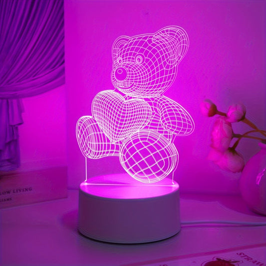 Rynx | LumiBear - 3D Plush Toy Illusion Night Light with Touch Control
