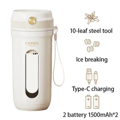 Rynx | 10 Blades Portable USB Rechargeable Smoothie Juicer Cup