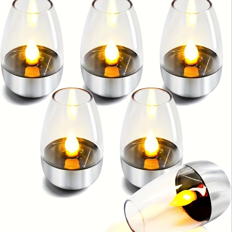 Rynx | SolarCandle - LED Tealight on Solar Energy, Decorative Warm White Light Lamp