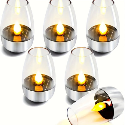 Rynx | SolarCandle - LED Tealight on Solar Energy, Decorative Warm White Light Lamp