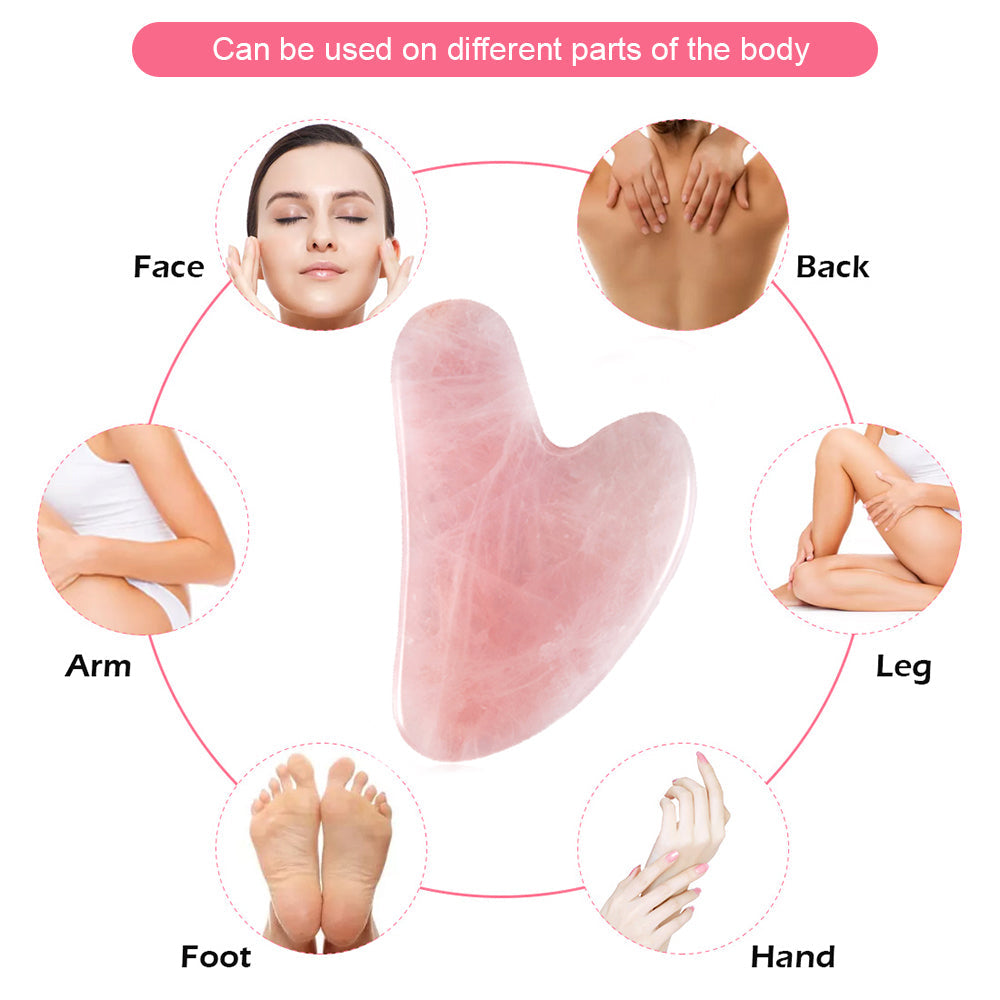 Rynx | Rose Jade Gua Sha Face and Body Massage for Skin Renewal and Anti-Aging