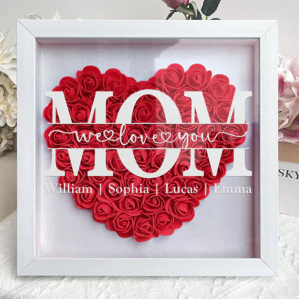 Rynx | Personal Flower Heart with Name – Unique Gift for Mother's Day