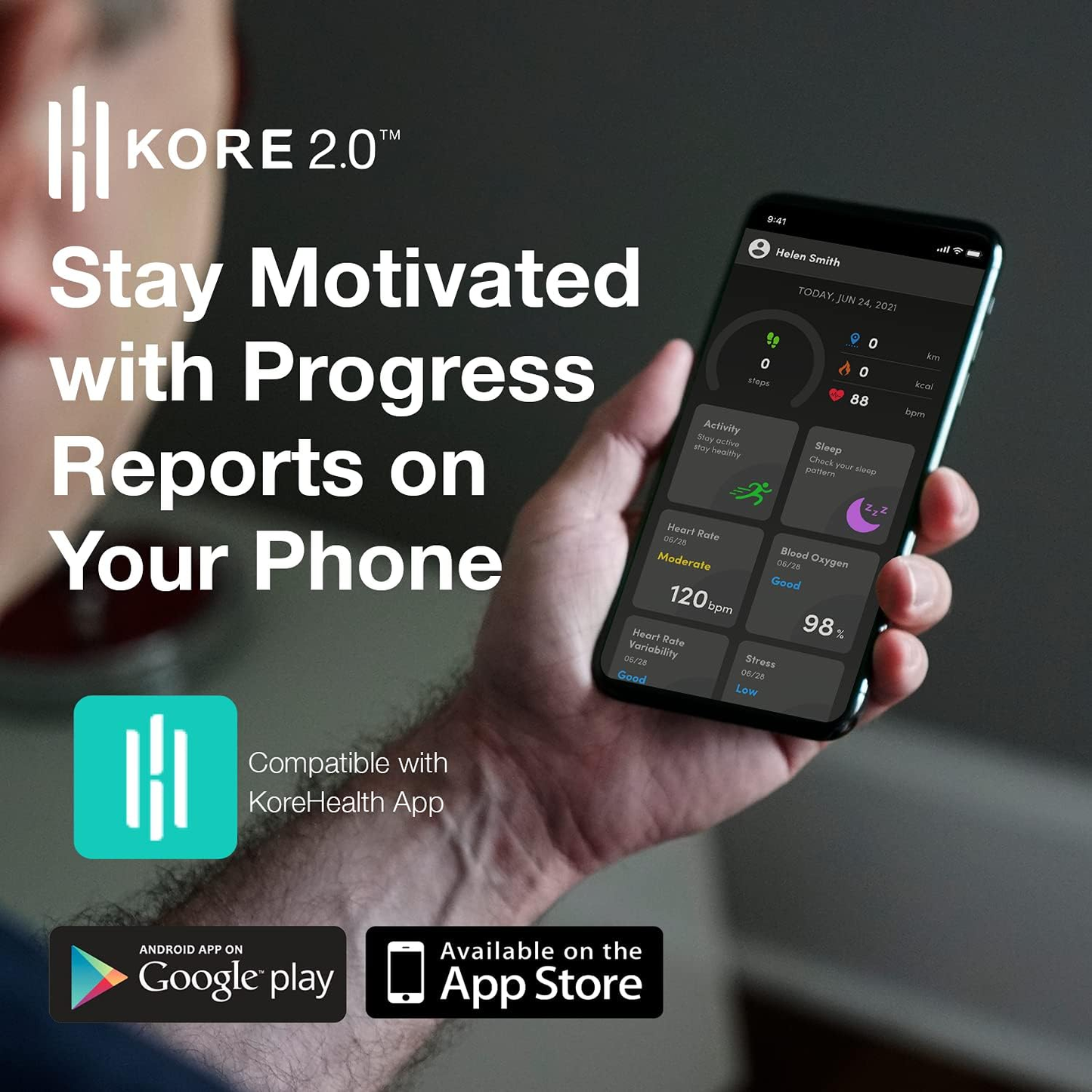 Rynx | Kore 2.0 Elite Smart Health Tracker – Fitness Tracker That Works For You