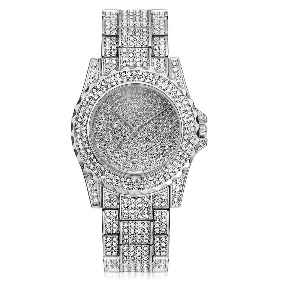 Rynx | Simple diamond British fashion ring steel belt women's watch
