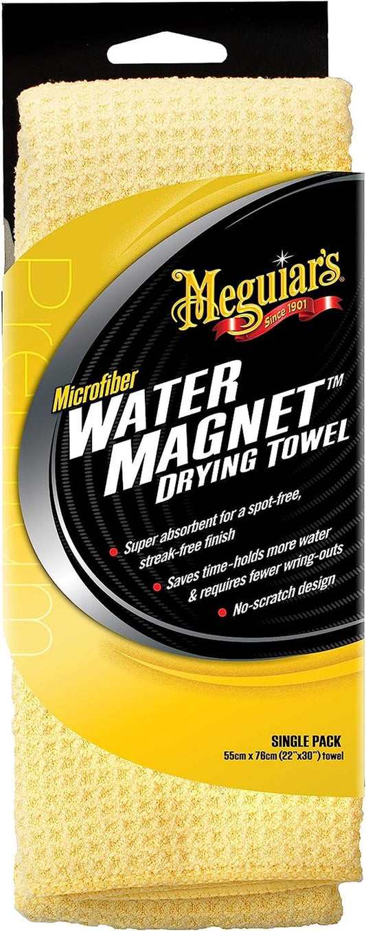 Rynx | Meguiar's X2000 Water Magnet Microfiber Drying Towel, 1 Pack, Yellow, 22" x 30