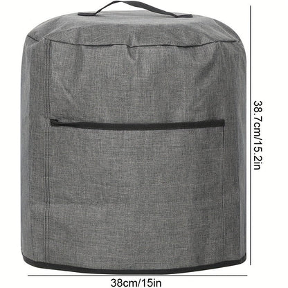 Rynx | Air Fryer Dust Cover – Waterproof Insulated Protective Bag with Pocket and Handle – Fits Electric Pressure Cooker, Air Fryer, Rice Cooker, Steamer – 38x38.7cm/14.96x15.24 Inch (Grey)
