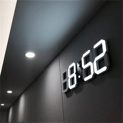 RYNX | 3D LED Wall Clock | Modern Digital Clock | Dimmable LED Light | Stylish Wall Decor