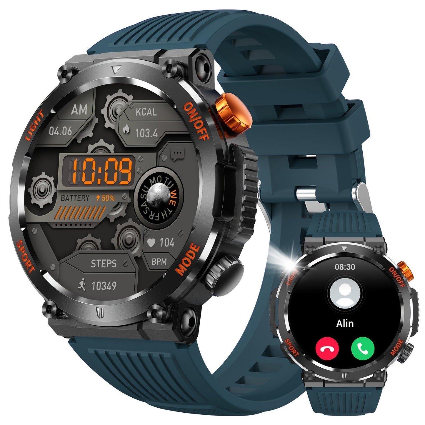 Rynx | Jacket - Waterproof Smartwatch with LED Flashlight and Sleep Monitor