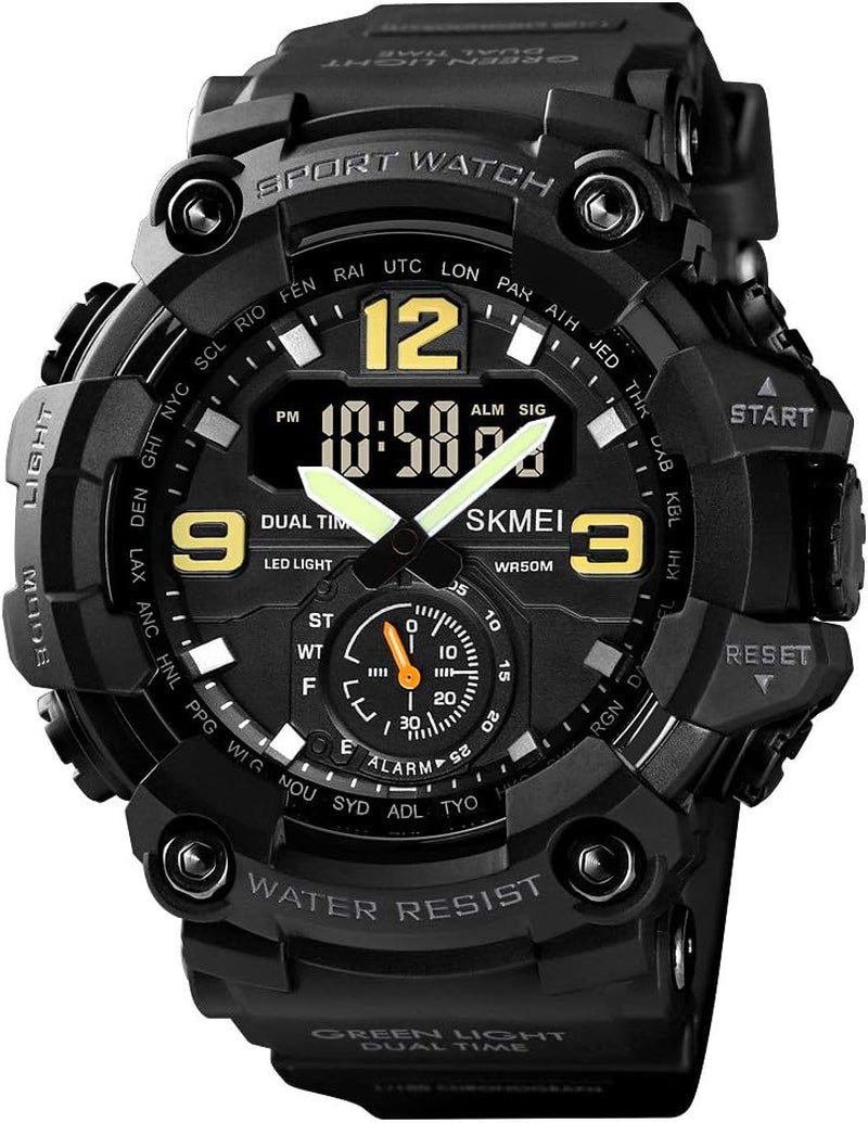 Rynx | Men's multifunctional large face sports watch, waterproof shockproof camouflage series