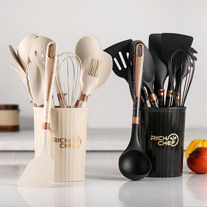 RYNX | Cooking - Cooking fun with the Elegant Silicone Kitchen Utensil Set