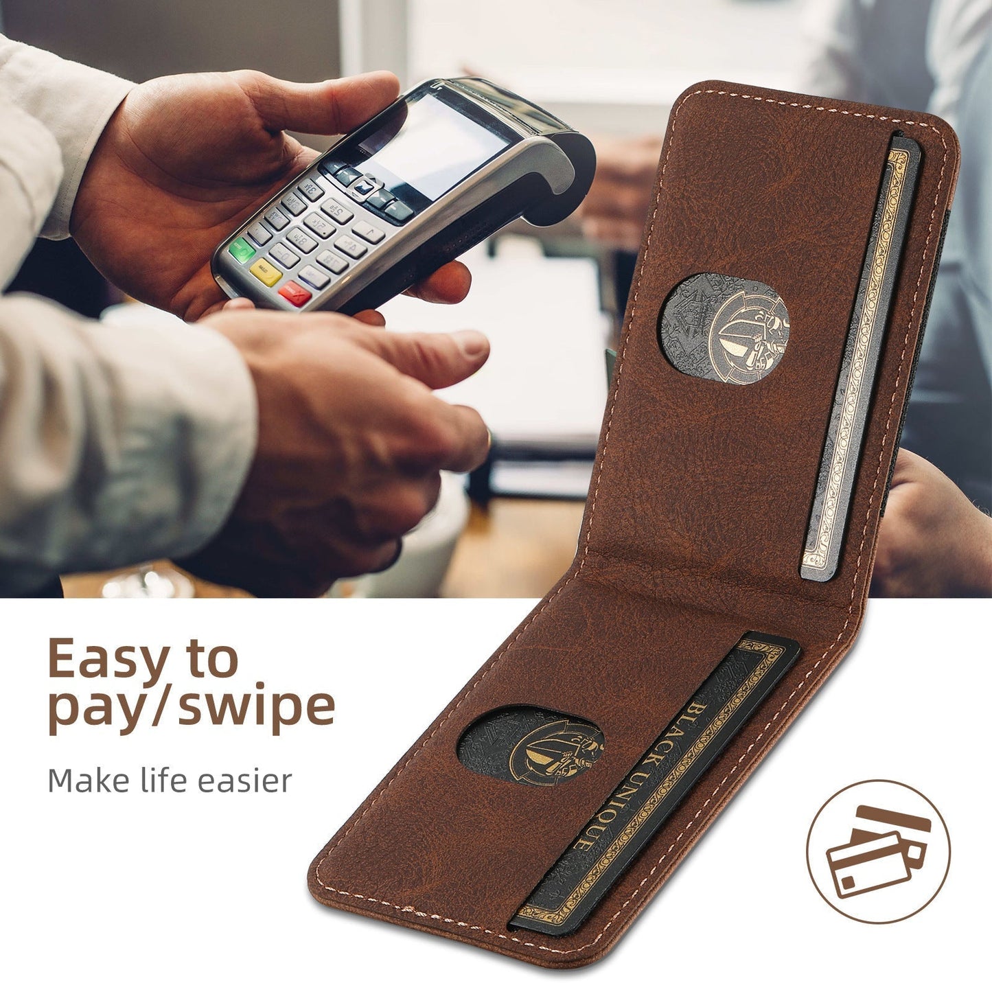 Rynx | Leather phone case with card holder and MagSafe compatibility