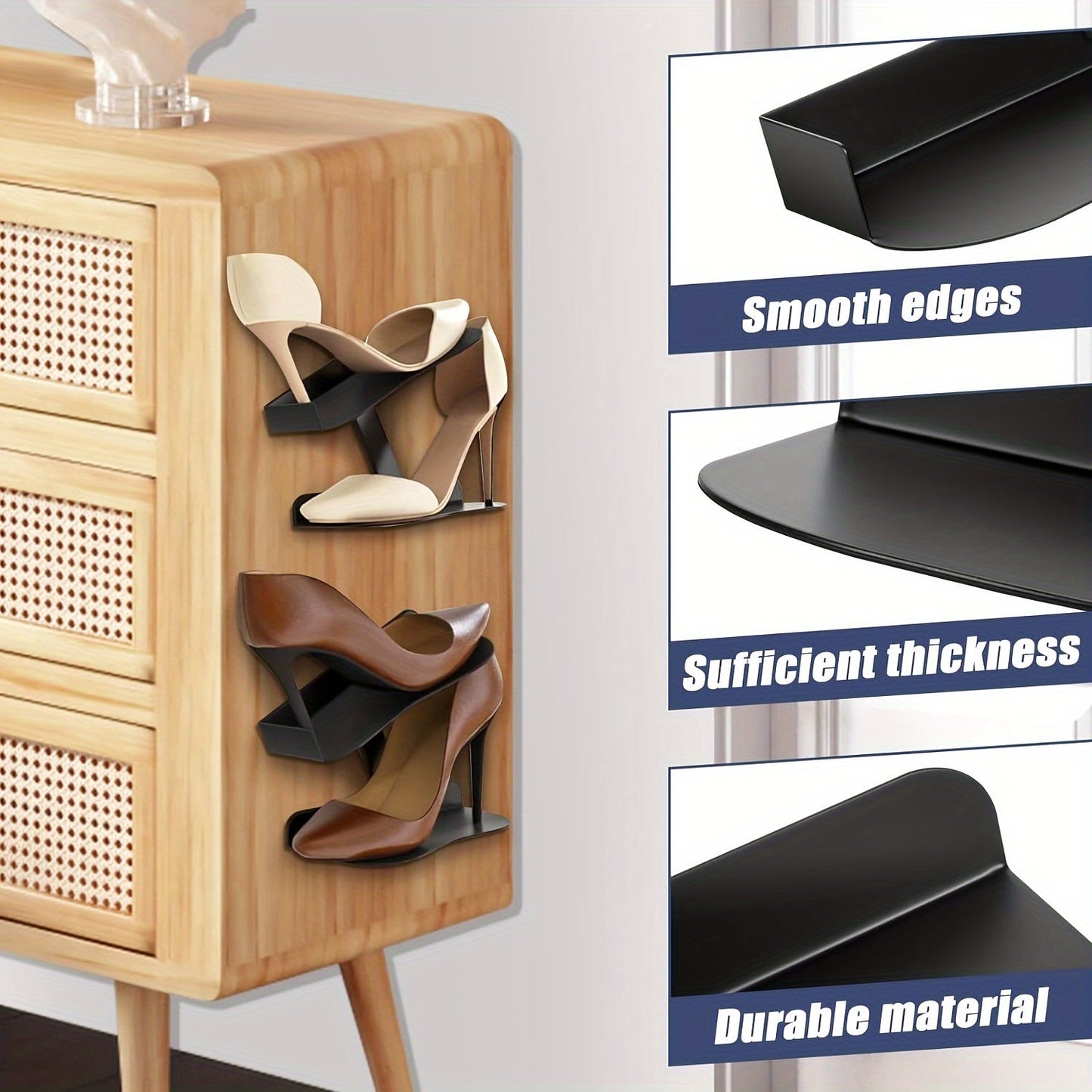 Rynx | SneakerRack - Wall Mounted Shoe Display Shelf - Metal Sneaker Organizer