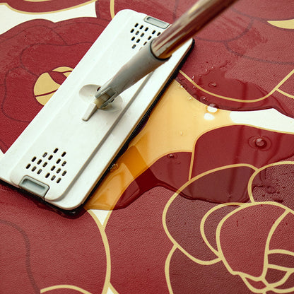 Rynx | Red Flowers Leather Entrance Mat