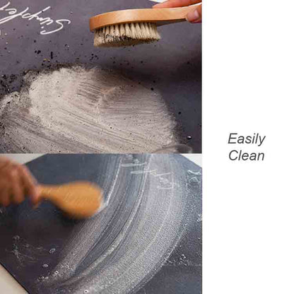 Rynx | Black and white flower diatomaceous earth bath mat