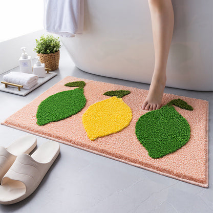 Rynx | Beautiful avocado and lemon bathroom mat
