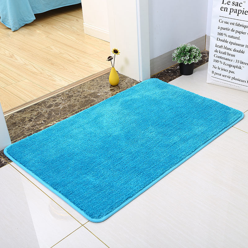 Rynx | Blue solid woven bath mat